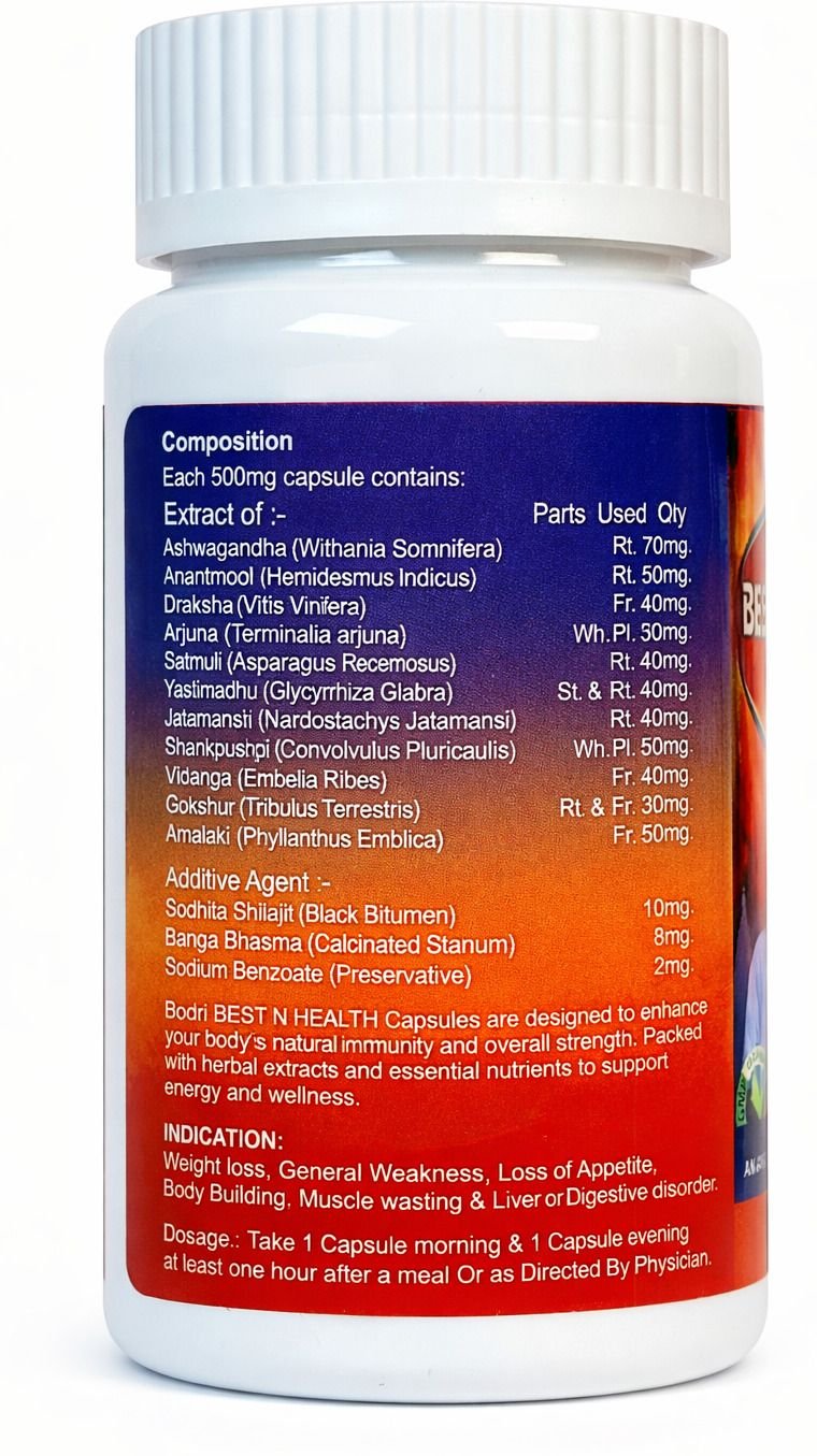 bodri best n health capsule immunity booster & weight gain (pack of 8) bodri best n health capsule immunity booster & weight gain (pack of 8)